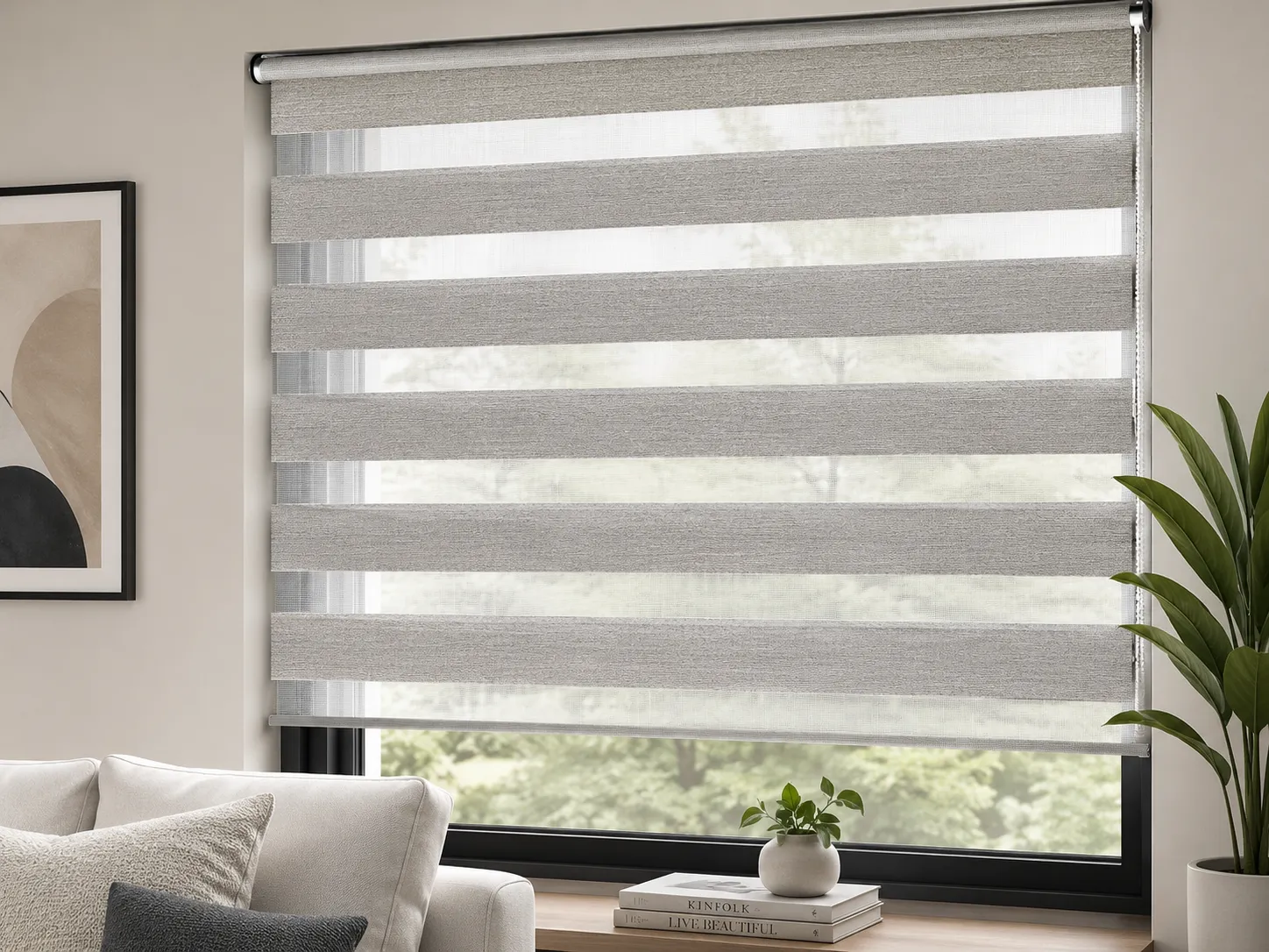 Blackout Zebra Perde Desen 11621 Renk 02 – Tam Karartma Özel Ölçü Zebra Perde