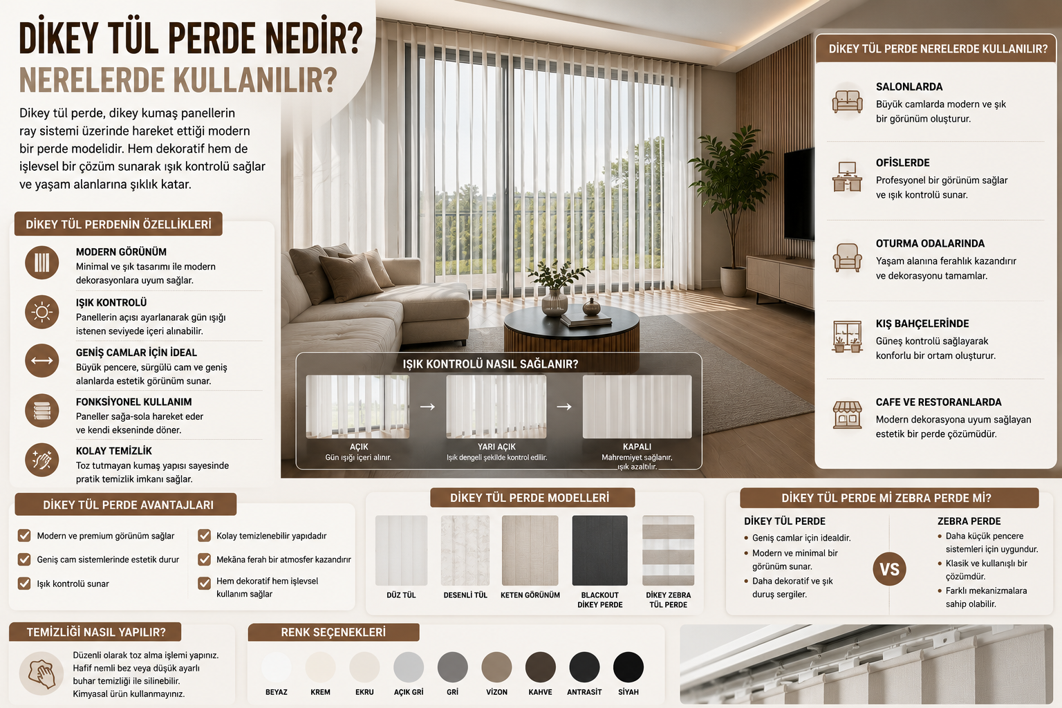 Dikey Tül Perde Nedir? Nerelerde Kullanılır?