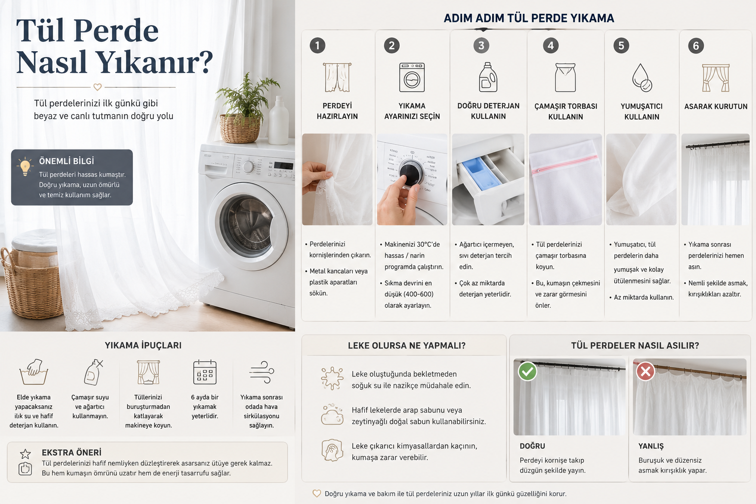Tül Perde Nasıl Yıkanır?