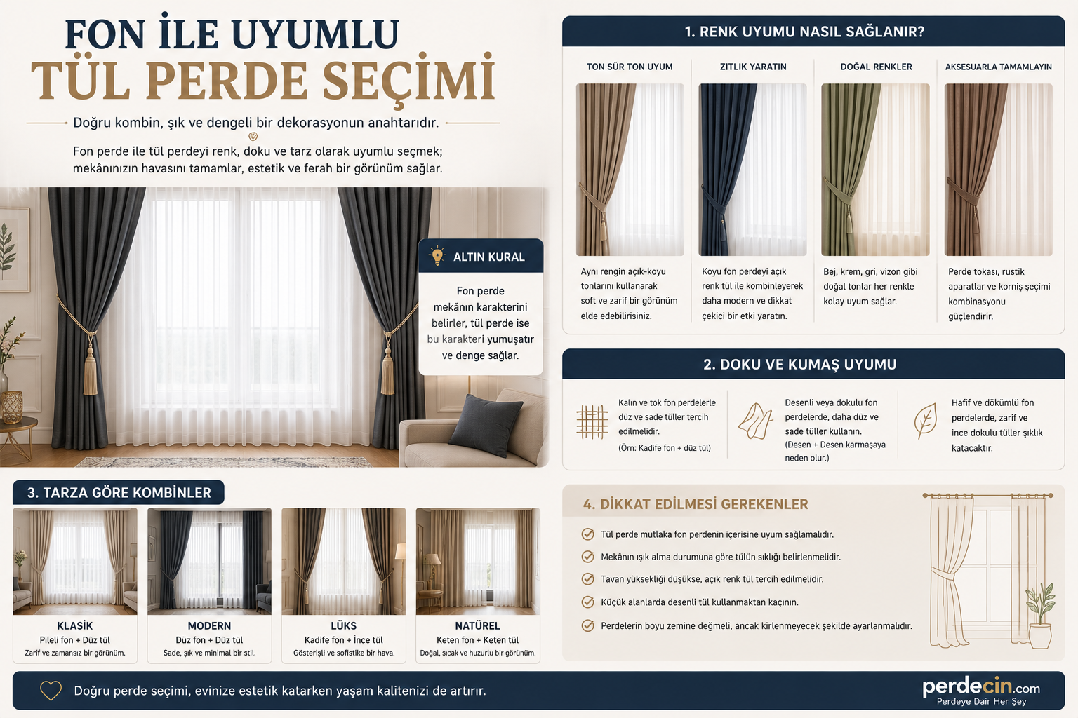 Fon ile Uyumlu Tül Perde Seçimi