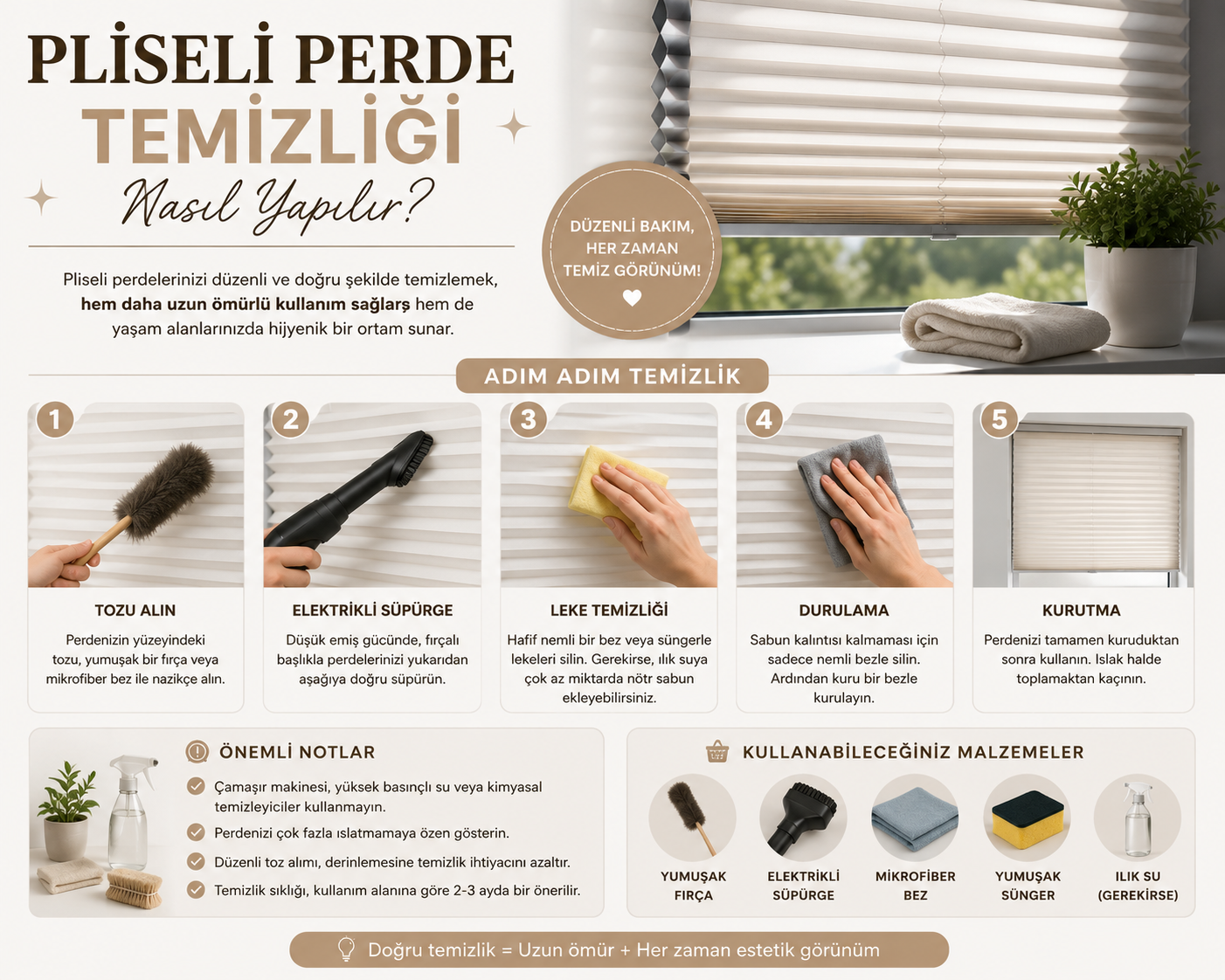 Pliseli Perde Temizliği Nasıl Yapılır?