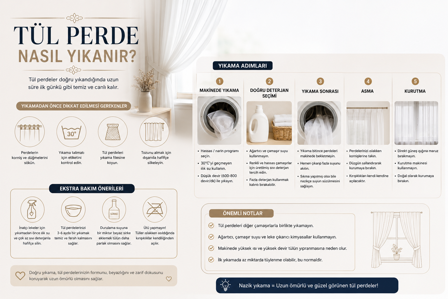 Tül Perde Nasıl Yıkanır?
