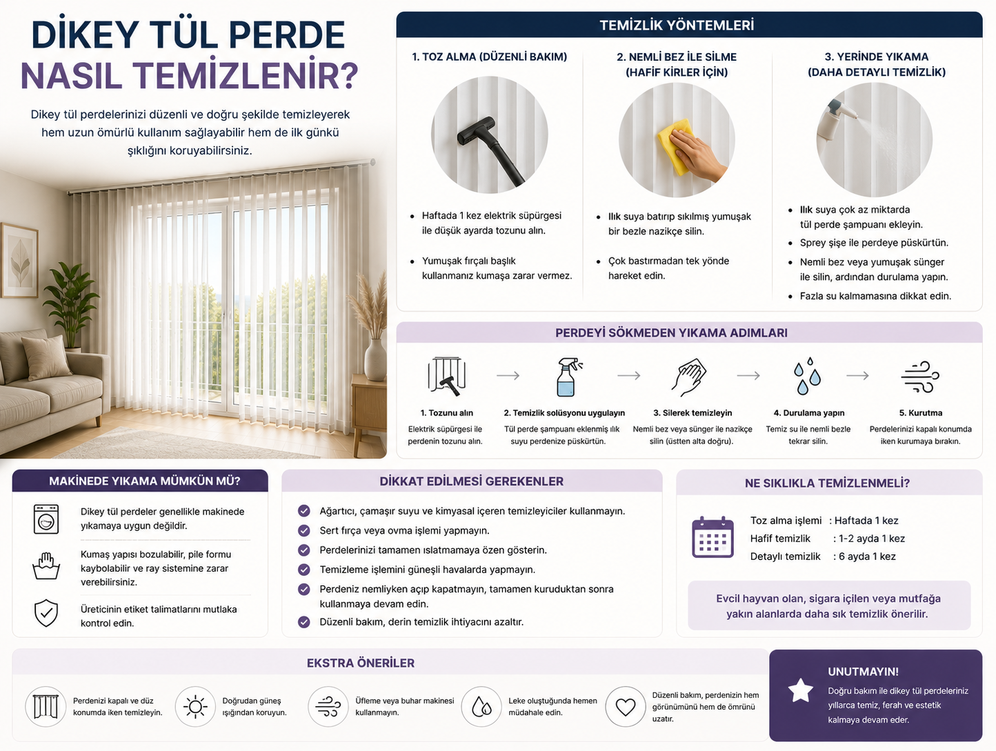 Dikey Tül Perde Nasıl Temizlenir?