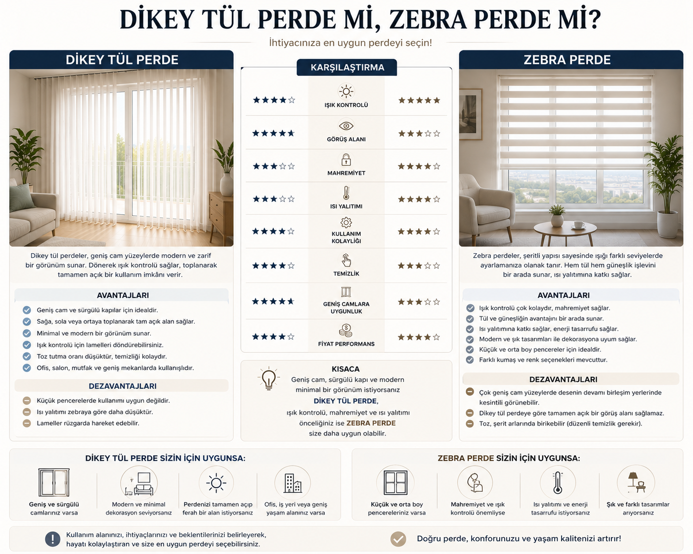Dikey Tül Perde mi Zebra Perde mi?