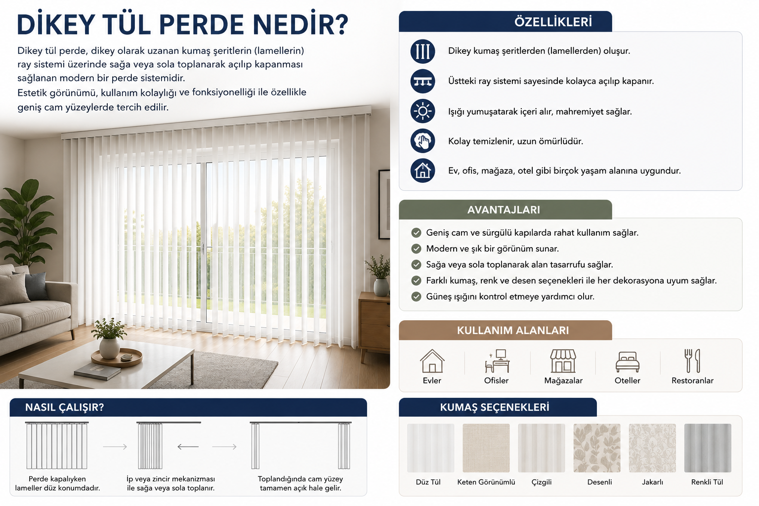 Dikey Tül Perde Nedir?